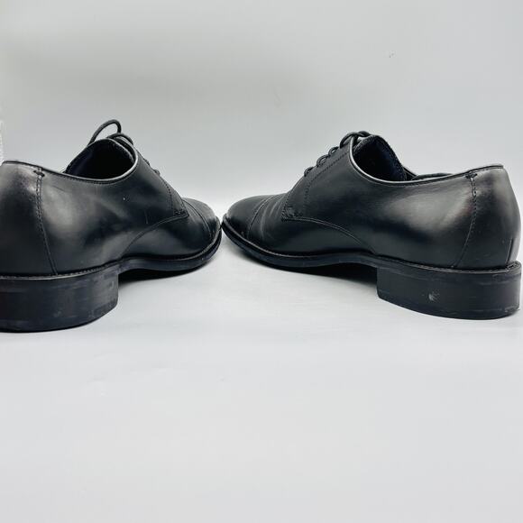 Cole Haan Shoes Mens 11 Black Leather Derby Cap Toe Oxford Lace Up Dress Slip On main image 2